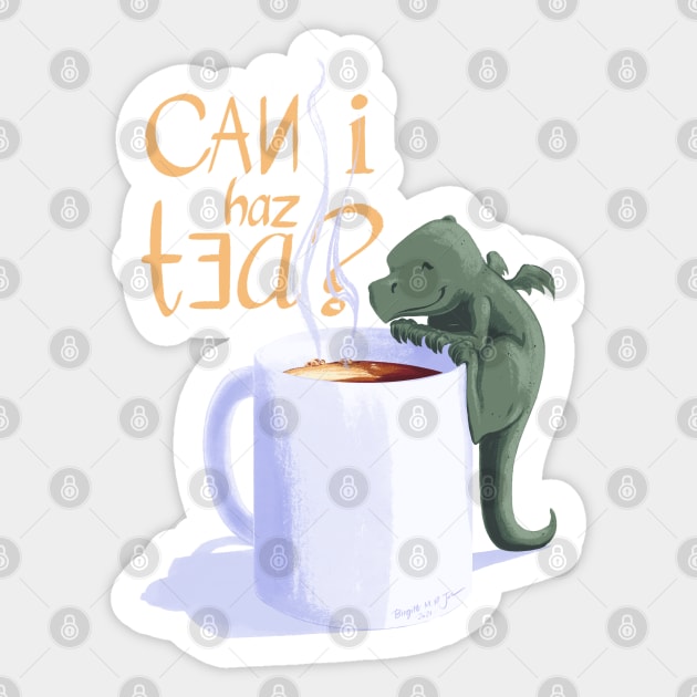 Can I has tea? Sticker by iambirgitte